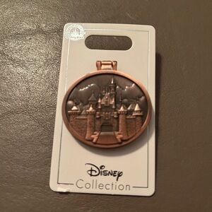 Disney  Pin Locket Style:Walt Disney Pic Inside & Iconic Castle etched on Front